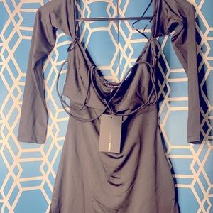 Cocktail off shoulder mini dress